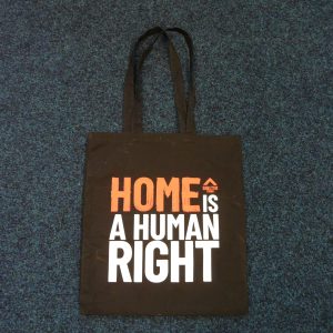 Shelter Cymru branded black Tote Bag