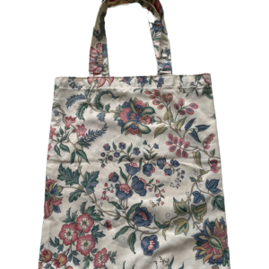 Cream floral tote bag